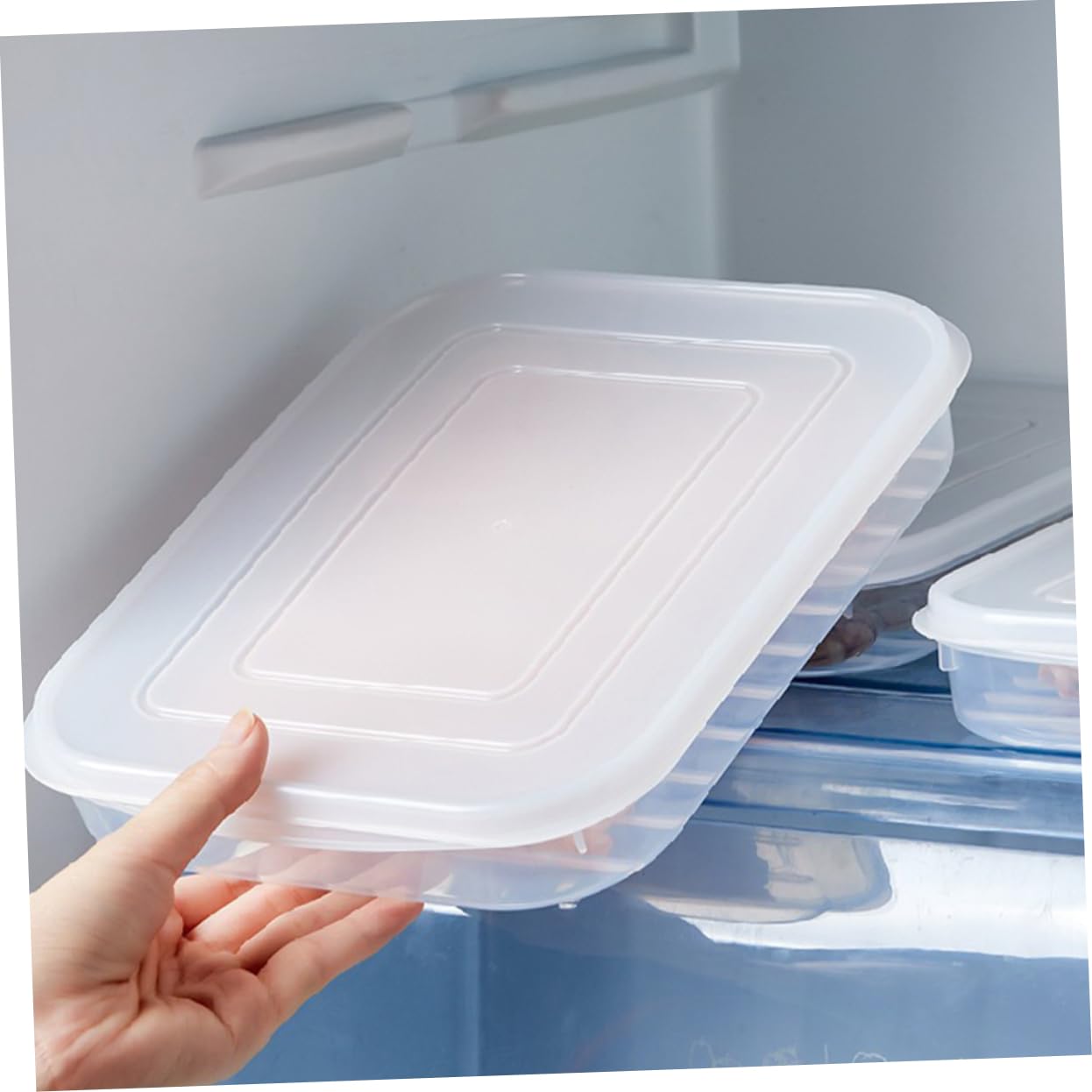 MAGICLULU 2 Set Più Croccante Custode Del Burro Francese Organizzatore Del Frigorifero Contenitore Per Il Bacon Contenitore Per Il Congelatore Contenitori Ermetici Con Coperchio 4 Pezzi * 2