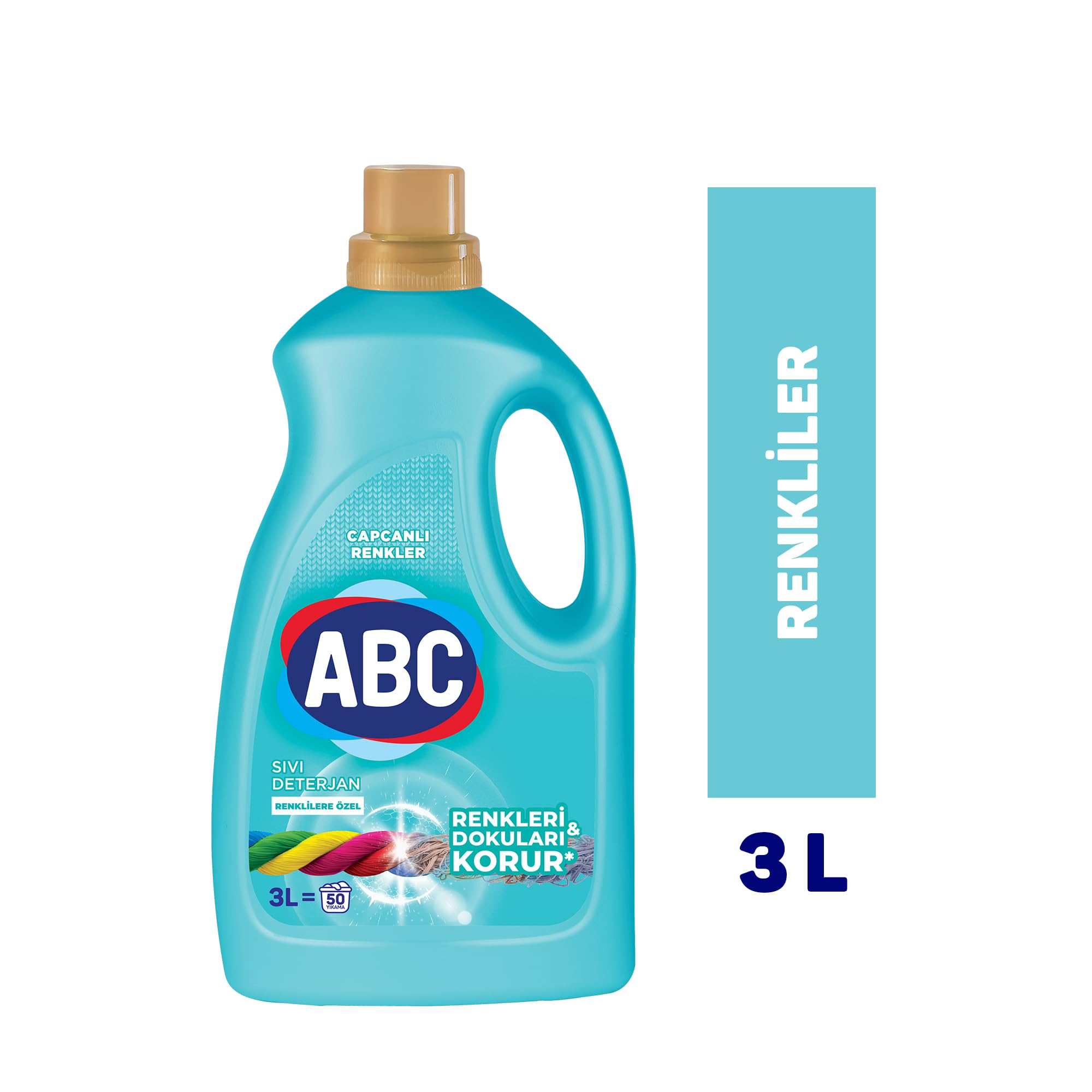 ABC DETERJAN Sıvı Çamaşır Deterjanı Renkliler 3 L