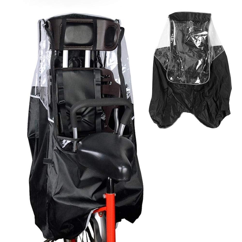 Sièges pour Enfants Housse de Pluie,Housse pour Siège De Vélo Enfant,Kids Protection Pluie Enfant,Housse de Pluie Protection Imperméable pour Siège de Vélo Enfant Portable Universel Assorti(Noir)