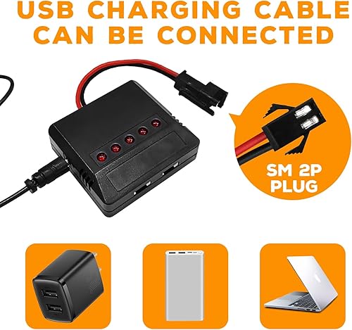 Miniatura 6 de sea jump 5PCS 3.7V 1000mAh batería de iones de litio con cargador 5in1 para TB202 TB201 TM201 TM202 TC141 DE35 DE38 DE40 DE50 DE84 S767 SL-356A