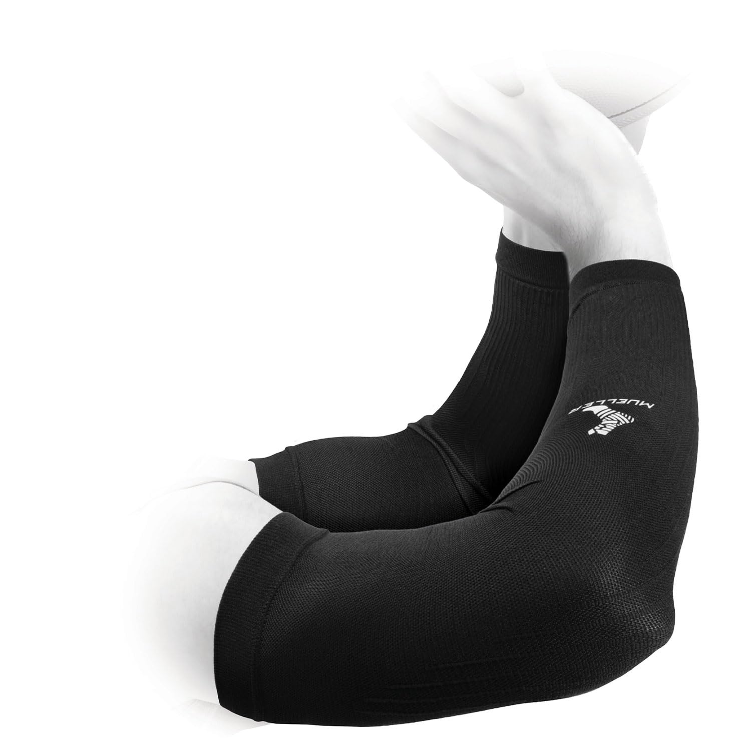 Junglex - Mangas de compresión graduadas para brazos, color negro, par, talla pequeña