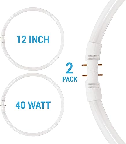 Miniatura 3 de KOR Paquete de 2 círculos flurescentes FC40T5-12 T5 - 40 vatios - Base 2GX13 - (FC12T5) (3500K - (blanco neutro))