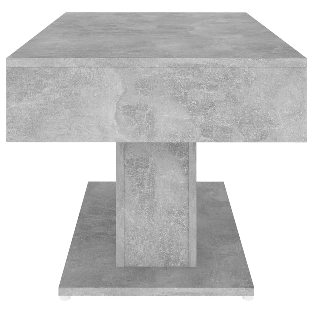 Stolik kawowy betonowy szary 96 x 50 x 45 cm, materiał drewnopochodny, wytrzymały stolik kawowy do salonu, nowoczesne stoliki pomocnicze, trwałe stoły do salonu