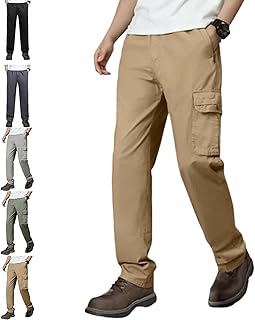 Adorlina Flex Cargo Pants for Men, FlexRover - Ultra Comfort Flex Fit Multi-Pocket Durable Pants, Elastic Waist