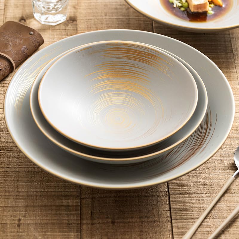 Miski do zupy ceramiczna miska na makaron dom duża miska na zupę restauracja kapelusz miska nadaje się do zupy, ziaren, chili, gulaszu wołowego (M)
