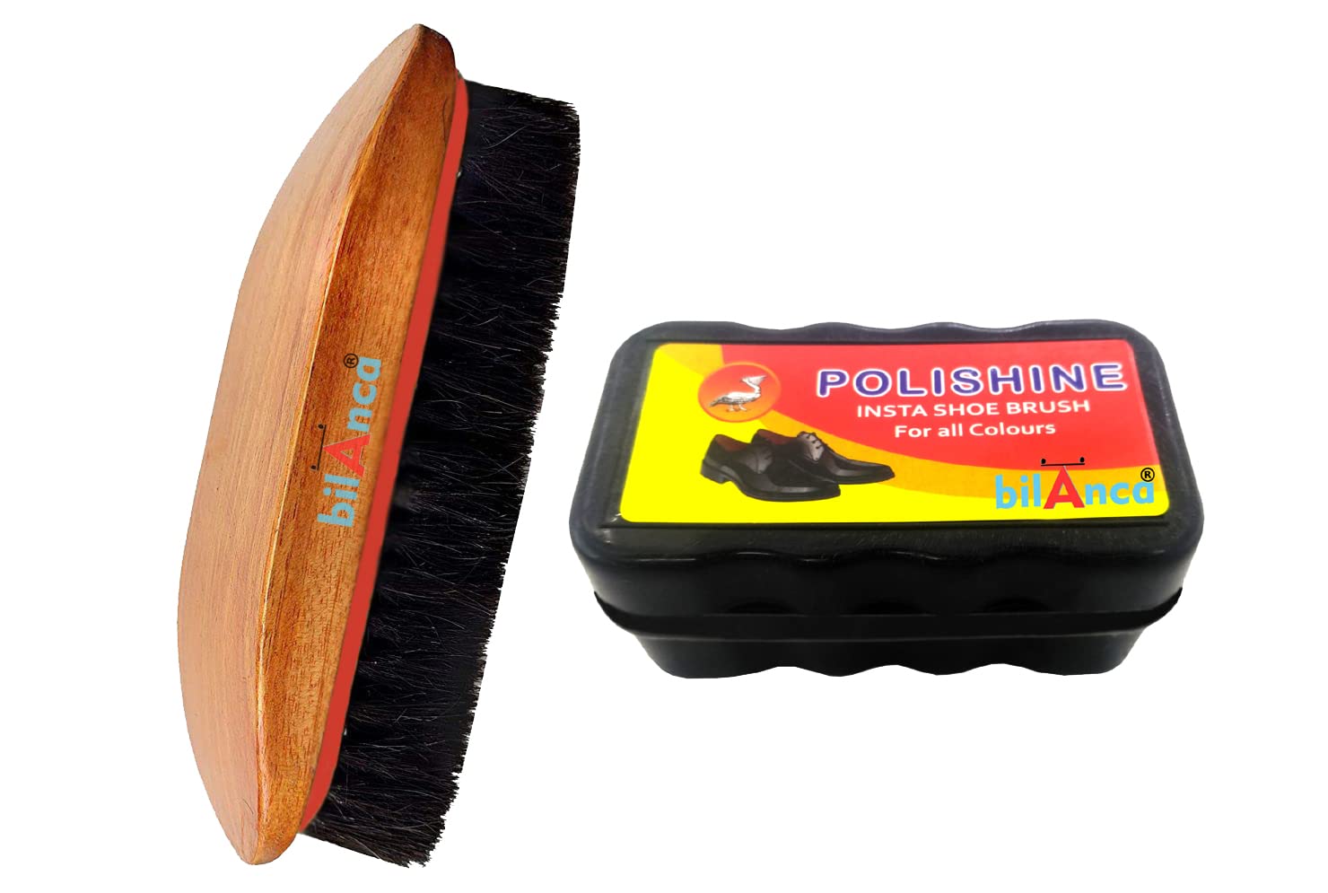 bilAnca Horsehair Shine Shoes Brush Cleaning Leather Shoes Boots Care Brushes and Neutral Shoe Shiner (Brush+Big Shiner) (B09W9TTLJ9) Amazon Price History, Amazon Price Tracker
