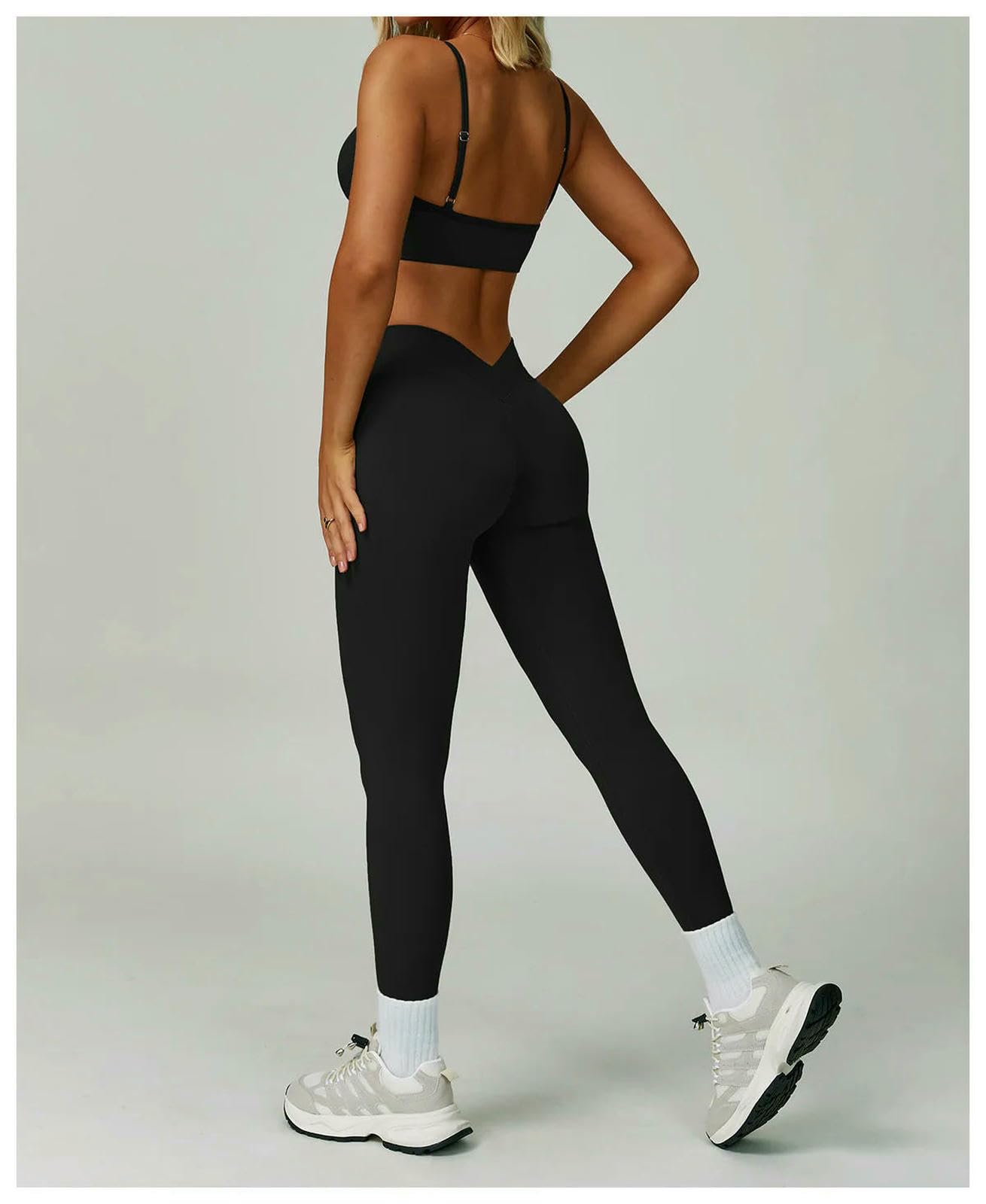 WANGSHUO Legginsy dla kobiet Wielka Brytania bezszwowe spodnie do jogi sportowe legginsy z wysokim stanem Podnoszenie bioder Outdoor Running Training Quick Dry Fitness Gathered Leggings-Blue-XL