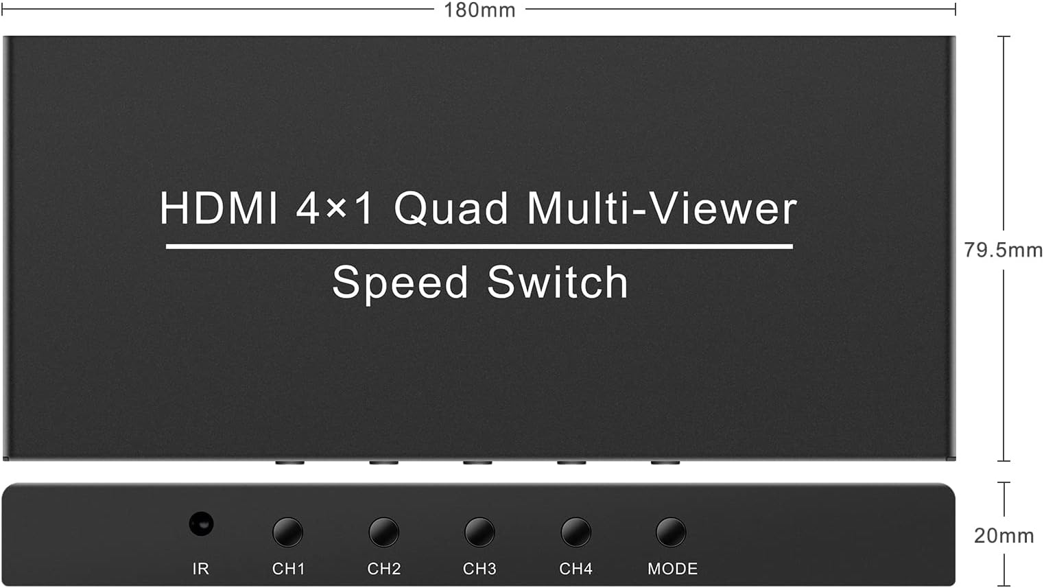HDMI 4×1 Quad Multi Viewer Converter 4 Input 1 Output HDMI1.4a HDCP1.4 Switch Switcher for HDTV DVD PS3 STB PC
