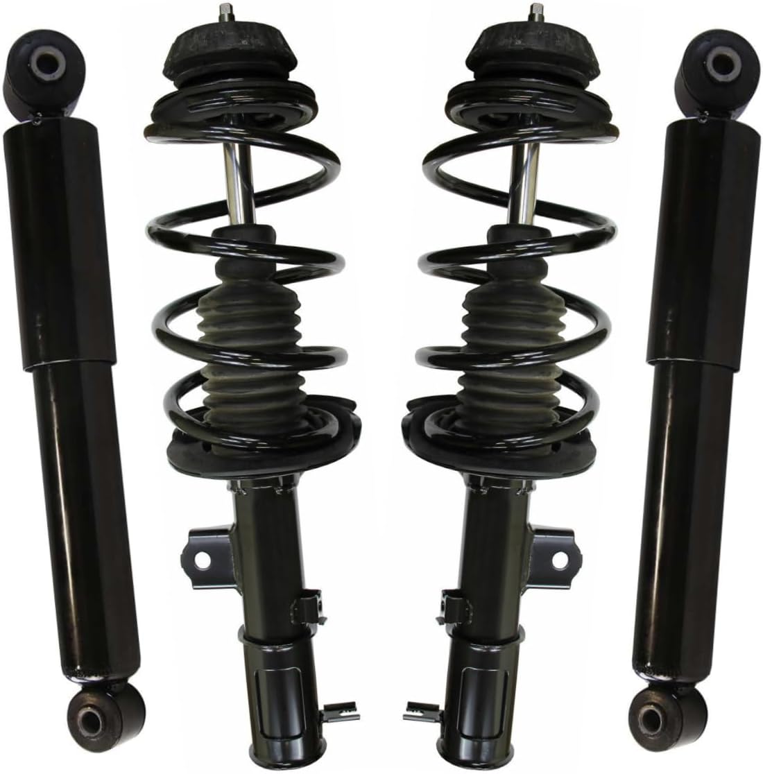 AutoShack Front and Rear Complete Strut & Coil Spring Assemblies & Shock Absorbers - Driver and Passenger Side for Hyundai, Accent 2012-2017, FWD L4 1.6L