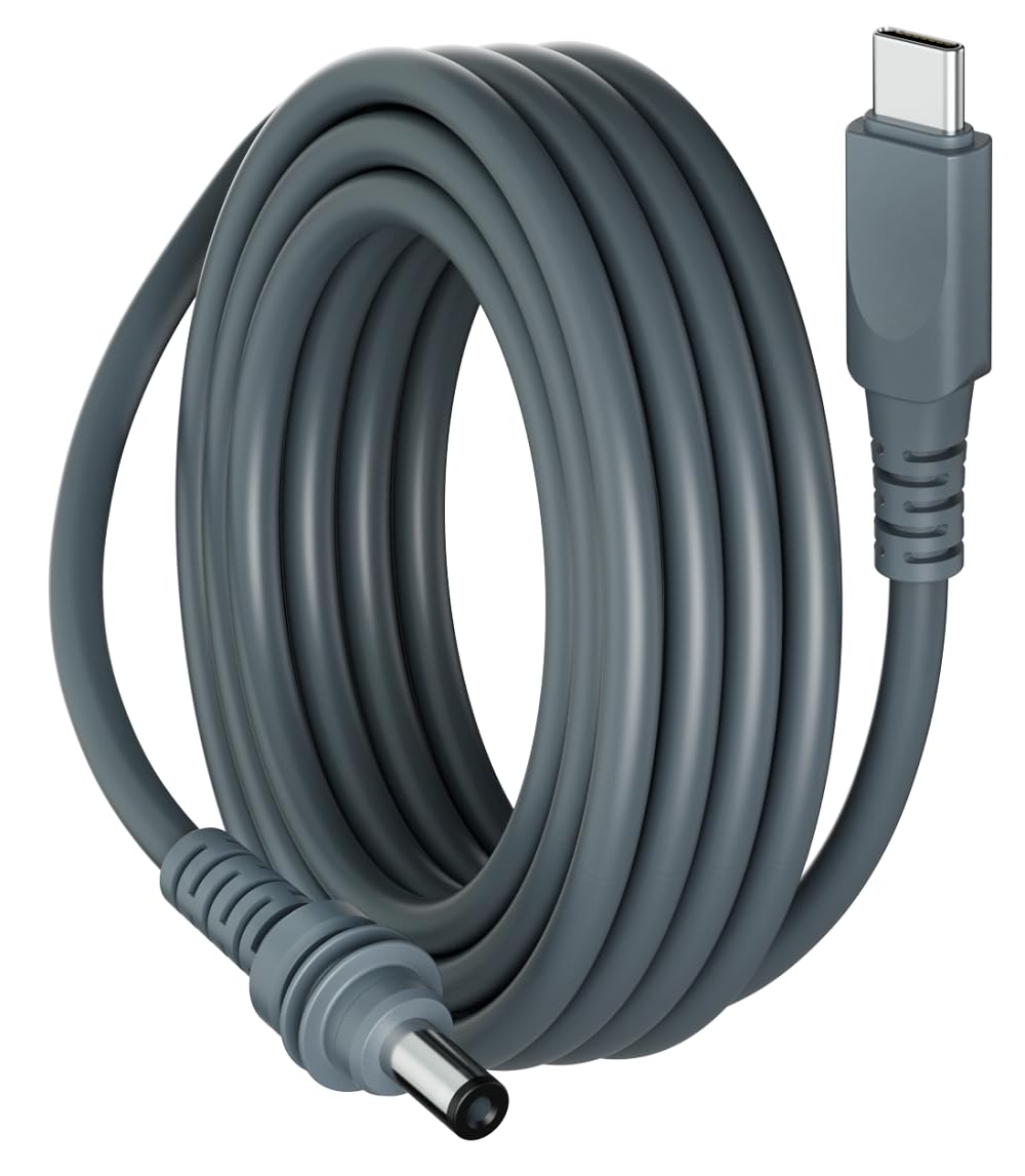 Cable de alimentación Starlink Mini USB C a CC, cable de alimentación 18 AWG tipo C a CC macho, cable de carga, Starlink Mini accesorios de repuesto, PD 100 W, resistente al agua para camping al aire