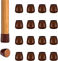 Vista 25 de BAIPOK 36 piezas de protectores cuadrados para patas de silla, protectores de patas de silla de silicona para suelos de madera dura, almohadillas