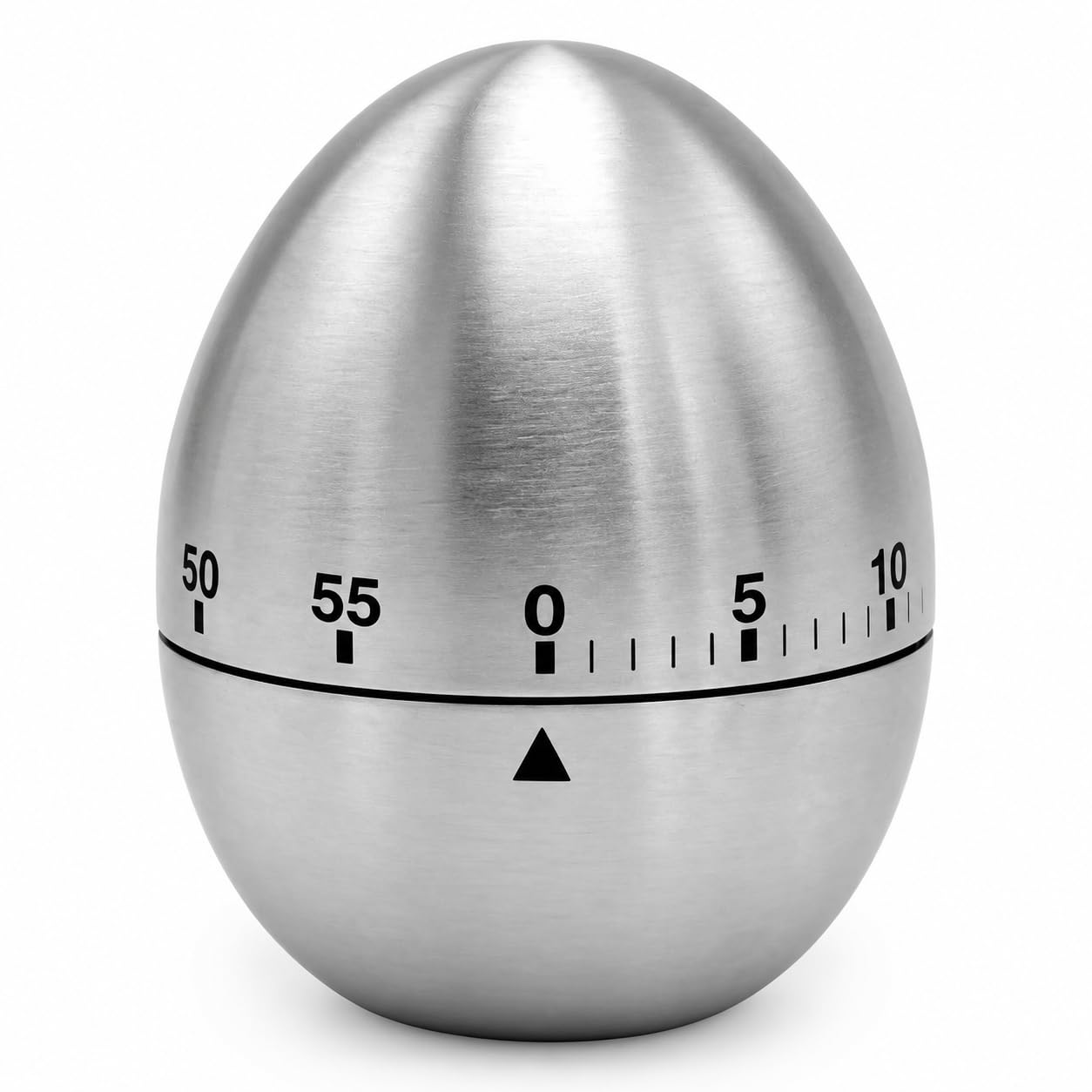 Kitchen Egg Timer - Mechanical Rotating Alarm with 60 Minutes, Battery Free Stainless Steel Kitchen Timers for Cooking