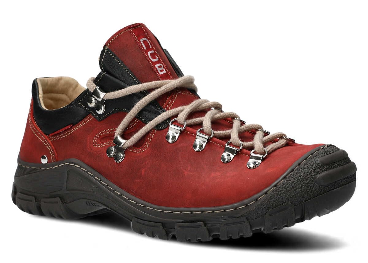 nagaba - Męskie buty trekkingowe - skórzane buty trekkingowe męskie - półbuty męskie z prawdziwej skóry, ze sznurówkami - buty męskie, półbuty, buty rekreacyjne