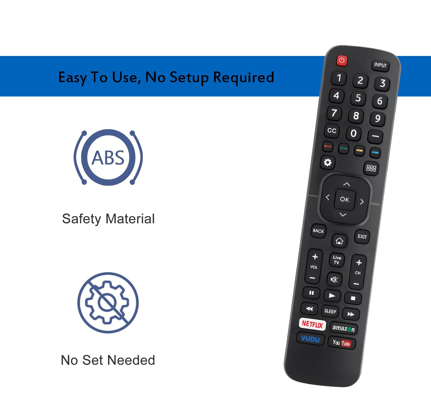 En2D27 Télécommande De Remplacement Pour Hisense Tv Ltdn55K321Uwtseu