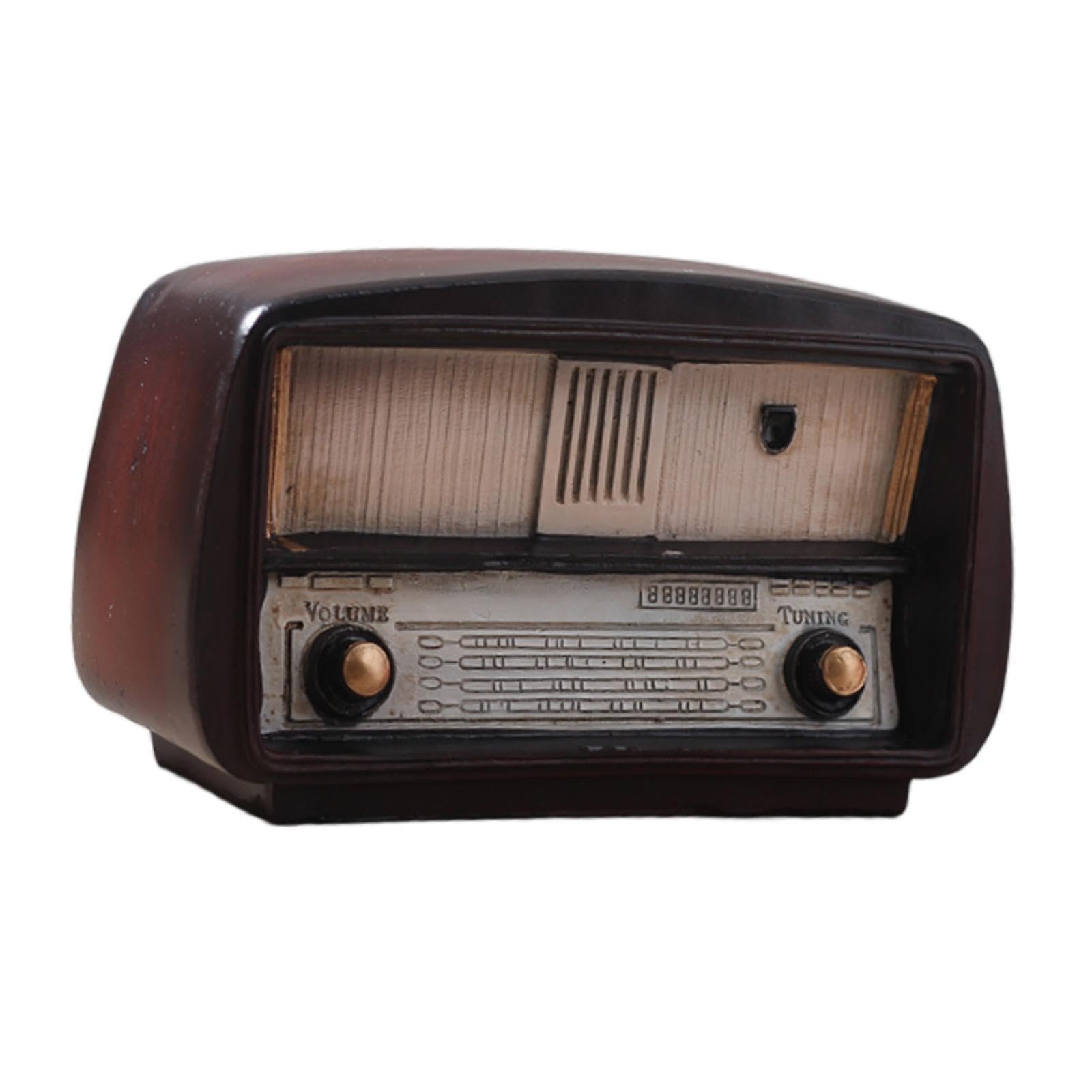 PIXZCSA for Creative Vintage Radio Model Statue Unique Home Decoration Collectible Tabletop Decoration Nostalgic Bedroom Shelf Etc