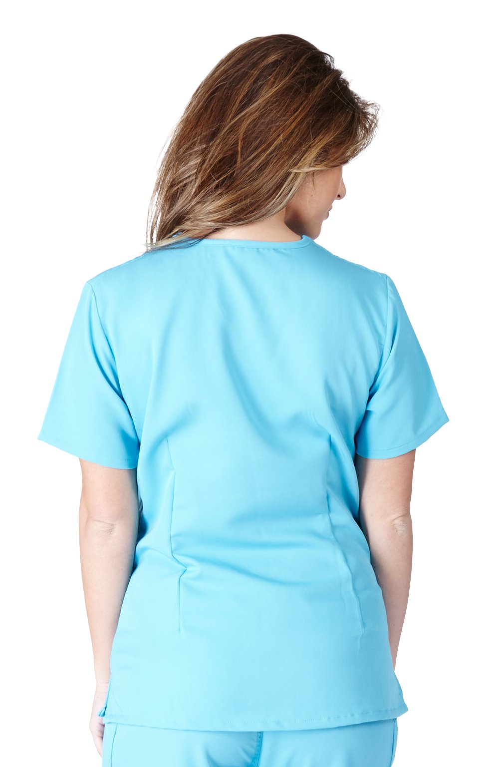 Ultra Soft Scrubs - Womens Three Pocket Scrub Top, Water Blue 38782-XX-Large