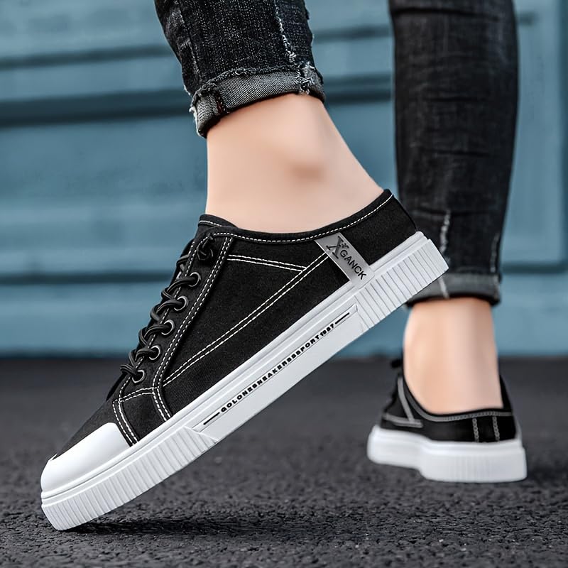 Breathable Men's Flat Canvas Sport Shoes - Comfortable and Lightweight Casual Shoes Suitable for Both Home and Travel, Suitable for Spring/Summer Seasons.4