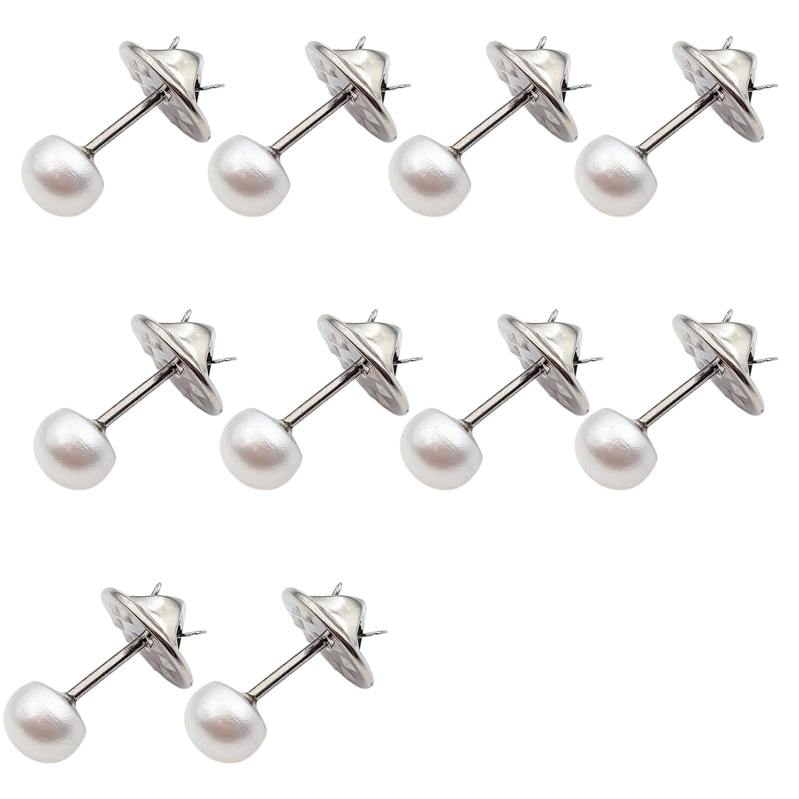 YUXITA Pack of 10 Tighten Button Curtain Tiebacks with Detachable Pearls Buttons for Quick Installation and Secure Hold