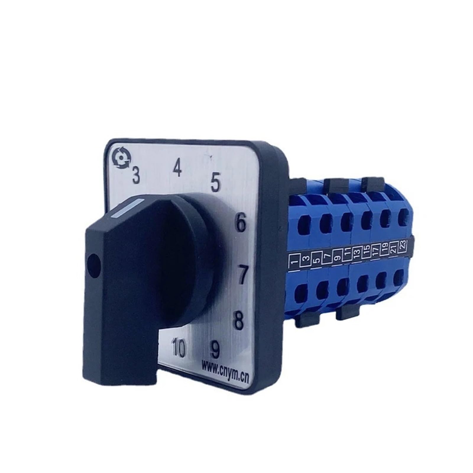 JGNAYRKJQI 12 Positions Large Panel 64 * 64mm YMW26-20/6 Rotary Cam Switch 690V LW26-20A 6 Poles Silver Contact