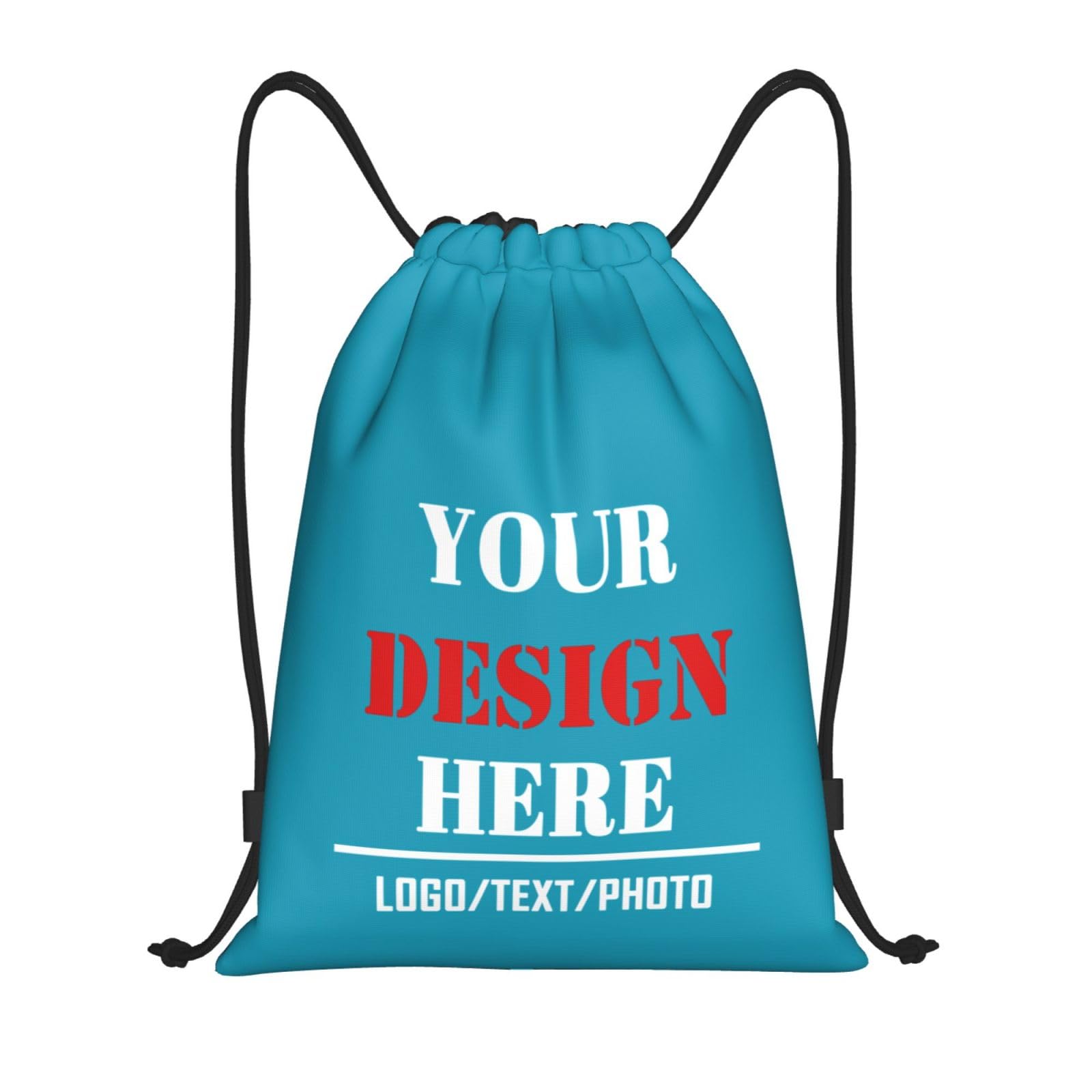 Tingwei Personalised Backpack in Bulk, custom Drawstring Bag for Men and Women, Waterproof Sports Bag with add Photo/Logo/Text, Swimming Bag for Children and Adults