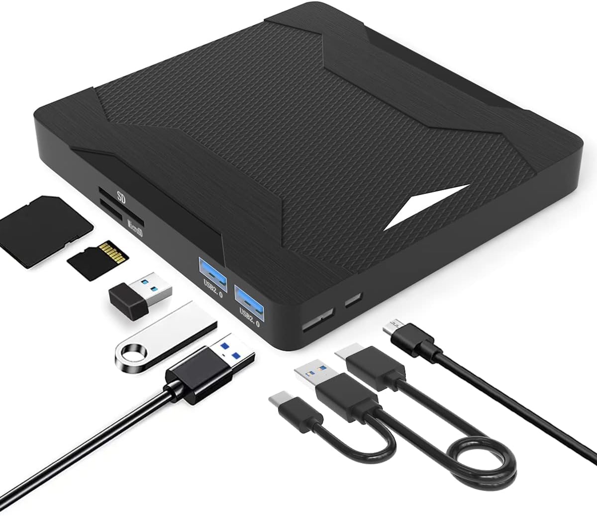 5 in 1 DVD Player Portable CD Player for Laptop, DVD Burner CD ROM External CD/DVD Drive for PC, External Drive CD Drive USB DVD Drive for Desktop PC Laptop Windows Linux OS A-ple Mak-image-21