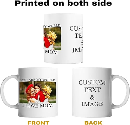 Miniatura 2 de Tazas de café personalizadas con foto y texto, crea tu propia mamá, tazas de café personalizadas con foto