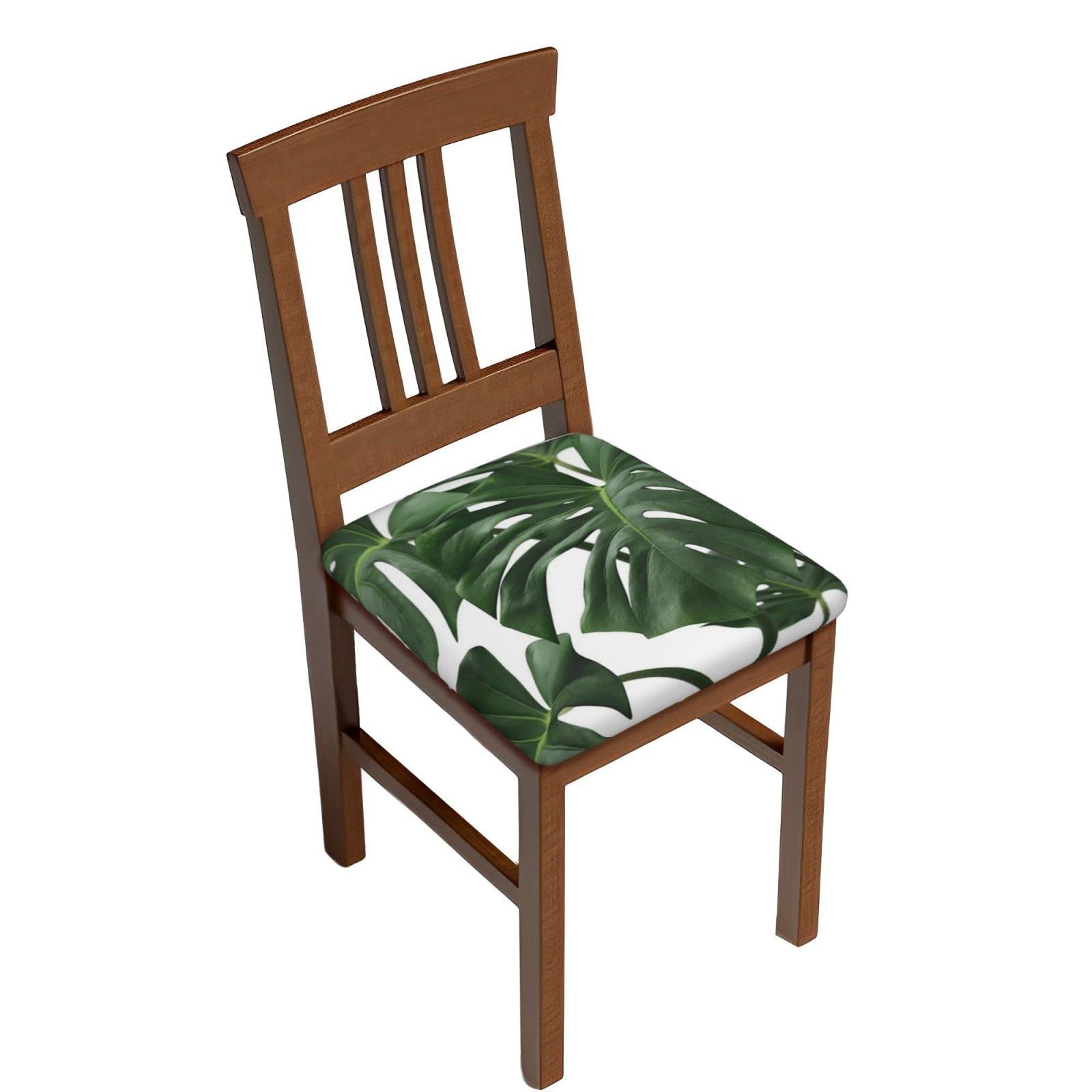 Amazon.de: Monstera Stuhl-Sitzbezge mit Blttern-Aufdruck, weich,  waschbar, fr Esszimmerstuhl, fr Kche, Hotel, Bro