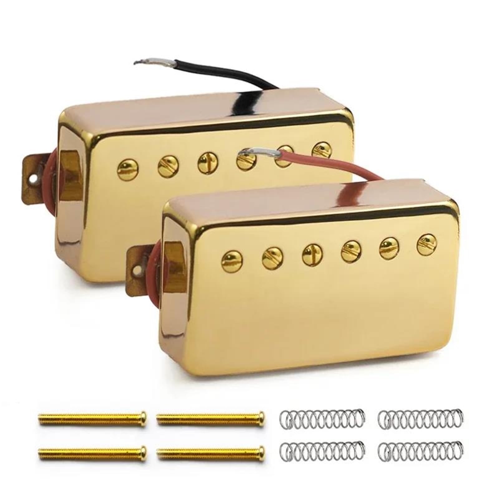 Amantes de la música Pastilla Para Guitarra Eléctr Pastilla Humbucker Para Guitarra Eléctrica Cubierta De Latón Estilo LP Cuello/puente Piezas De Guitarra(E)