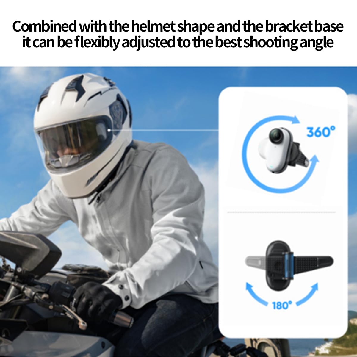 Helmhalterung für Insta360 GO 3S/GO 3 Action-Kamera-Gehäuserahmen, magnetisch, Schnellverschluss, Sportkamera-Halterung für Radfahren, Motorrad