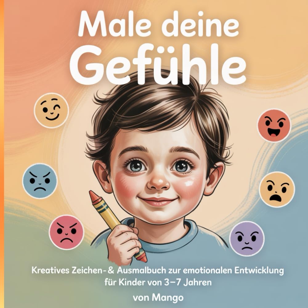 Male deine Gefühle: Kreatives Zeichen- & Ausmalbuch zur emotionalen Entwicklung für Kinder von 3–7 Jahren