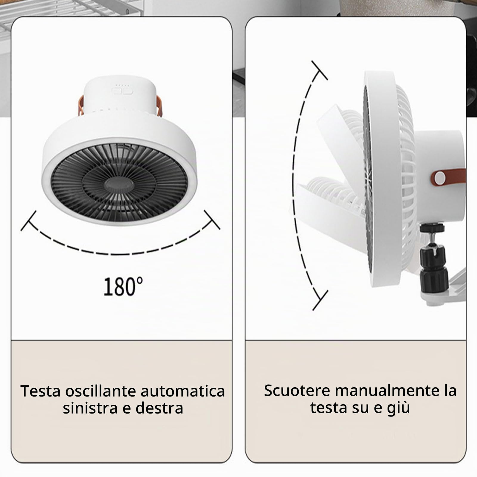 Ventilaore da Parete con Telecomando Installazione Facile Ventola Oscillante con Motore Silenzioso per Camera da Letto Cucina Dispositivo Multifunzione di Raffreddamento