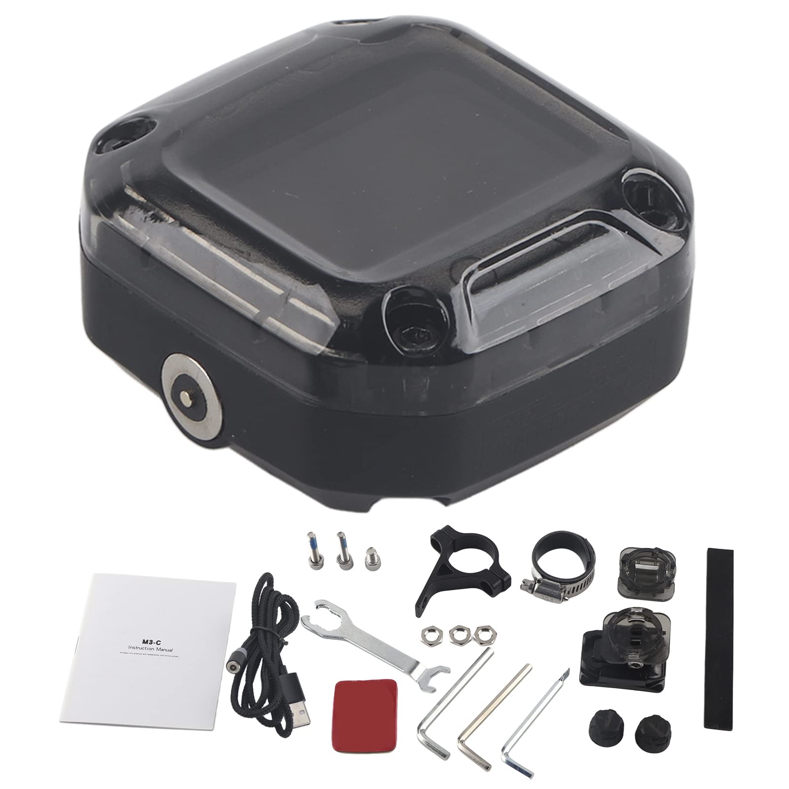 Auto Externer TPMS -Sensor, Drahtloses Motorrad TPMS Echtzeit -Reifendrucküberwachungssystem Hohe Genauigkeit mit 2 Sensoren