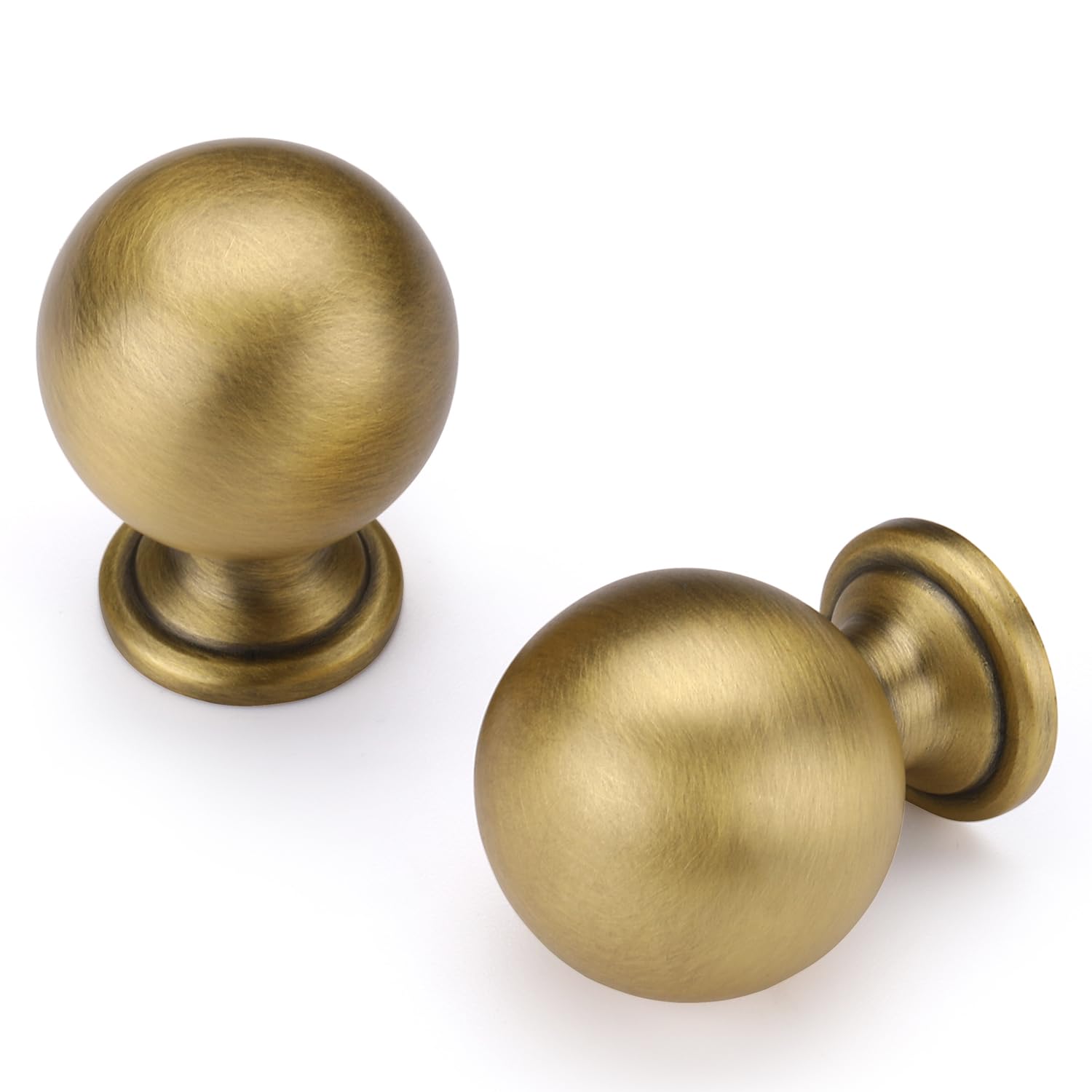 SYZOW 6 Pièces Boutons de Tiroir Laiton antique, Boutons de Meubles Armoire en, Poignees de Porte de Cuisine (Bronze brossé)