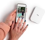 Canon Ivy 2 Mini Photo Printer (Mini Blue), Bluetooth Portable Smartphone Printer for iOS & Android, Bundle with 10 Zink Sticky-Back Photo Prints, LED Light Bar, Protective Case & USB Cable