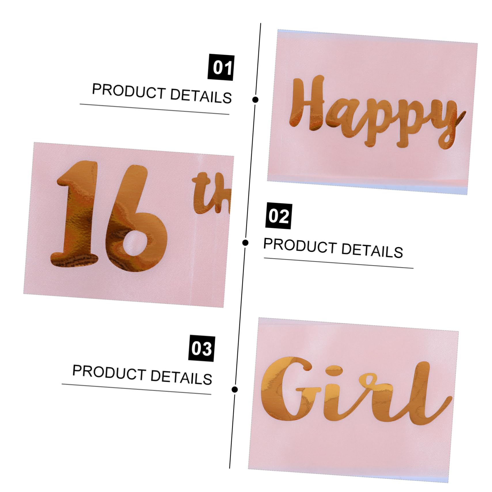 OKUMEYR Sash for Birthday Party 2pcs Women's Party Girl Sash Comfortable Fit and Sturdy Material