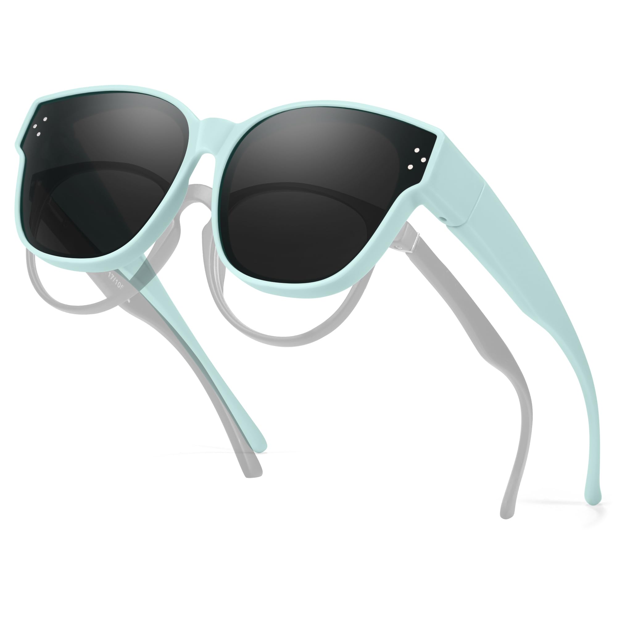 DreamCalf Polarized Kids Sunglasses Fit Over Glasses for Girls Boys Age 6-12 UV400 Protection