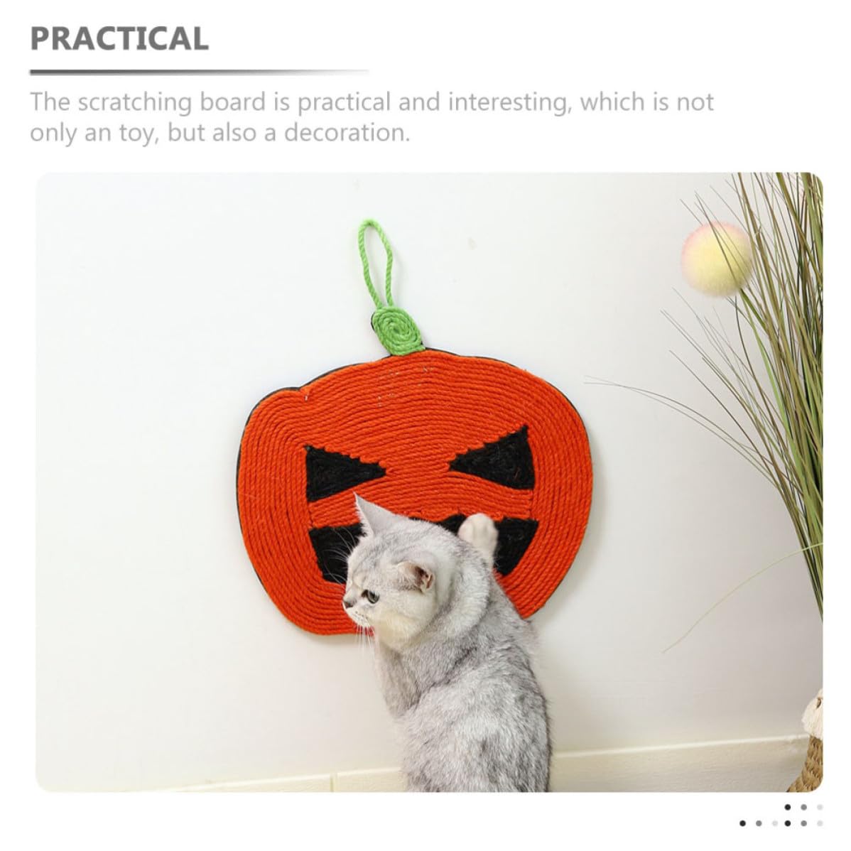 4 Pièces Griffoir pour Chat d'halloween en Sisal, Chaton Maison