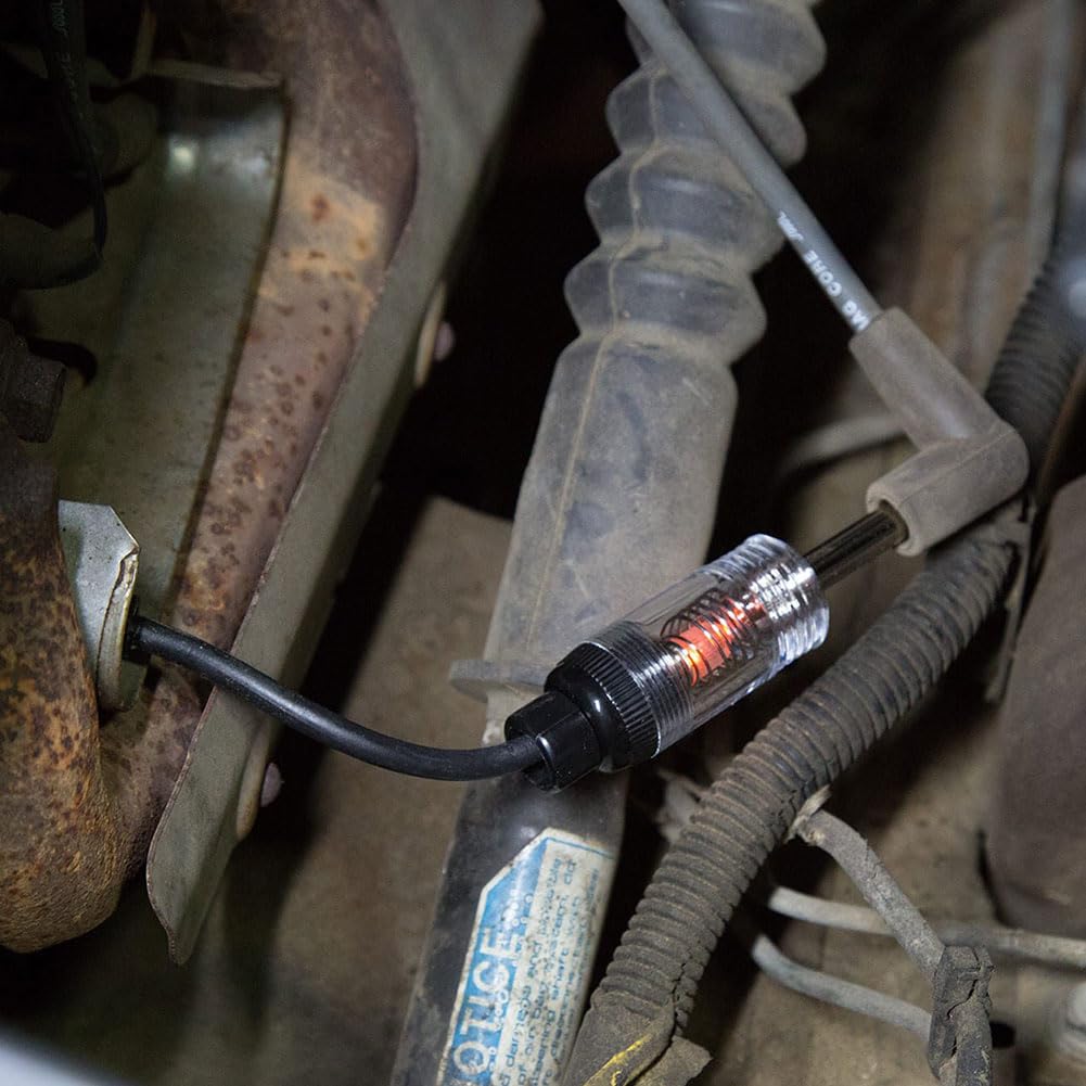 Tester Di Accensione e Spark Tester per Auto e Moto, Candela e Motore