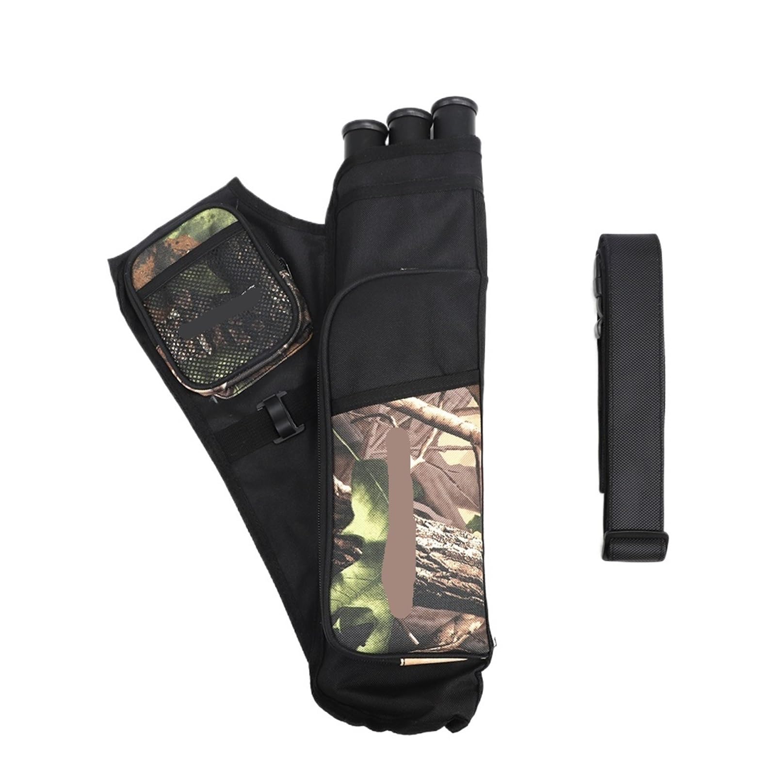 WDWDW Archery Arrow Quiver Holder Back Bag 3-Tubes Portable with Adjustable Belt for Adults Target Outdoor