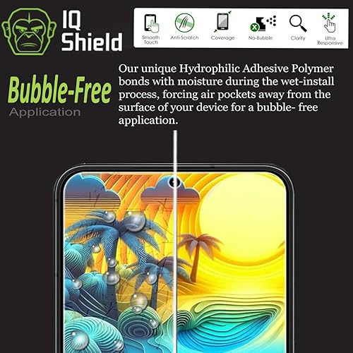 Miniatura 5 de IQShield Paquete de 2 protectores de pantalla para Samsung Galaxy S22 Plus/S22+Plus 5G, fácil instalación, desbloqueo de huellas dactilares
