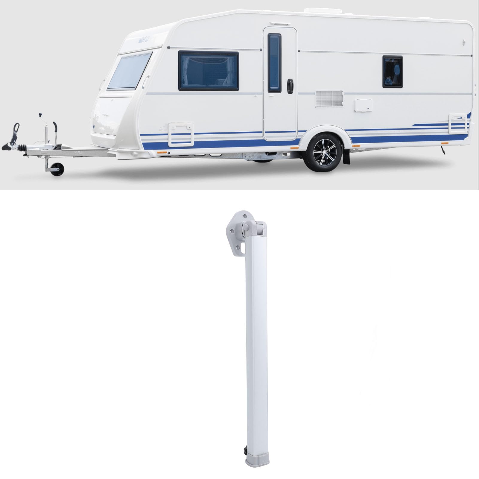 RV -Tischbein, Einstellbares Höhendesign RV -Klapptischbein, Verbessertes Erscheinungsbild Einstellbar, für Campervan Caravan Boat Yacht Balkon