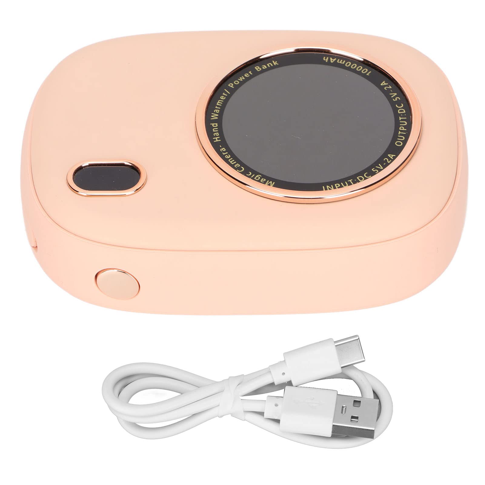 Scaldamani Incurvi, Scaldamani Ricaricabile 10.000 mAh con Display LED, Calore Durevole 8-12 ore, Giorni di Neve in Inverno, Campeggio, Ufficio Interno