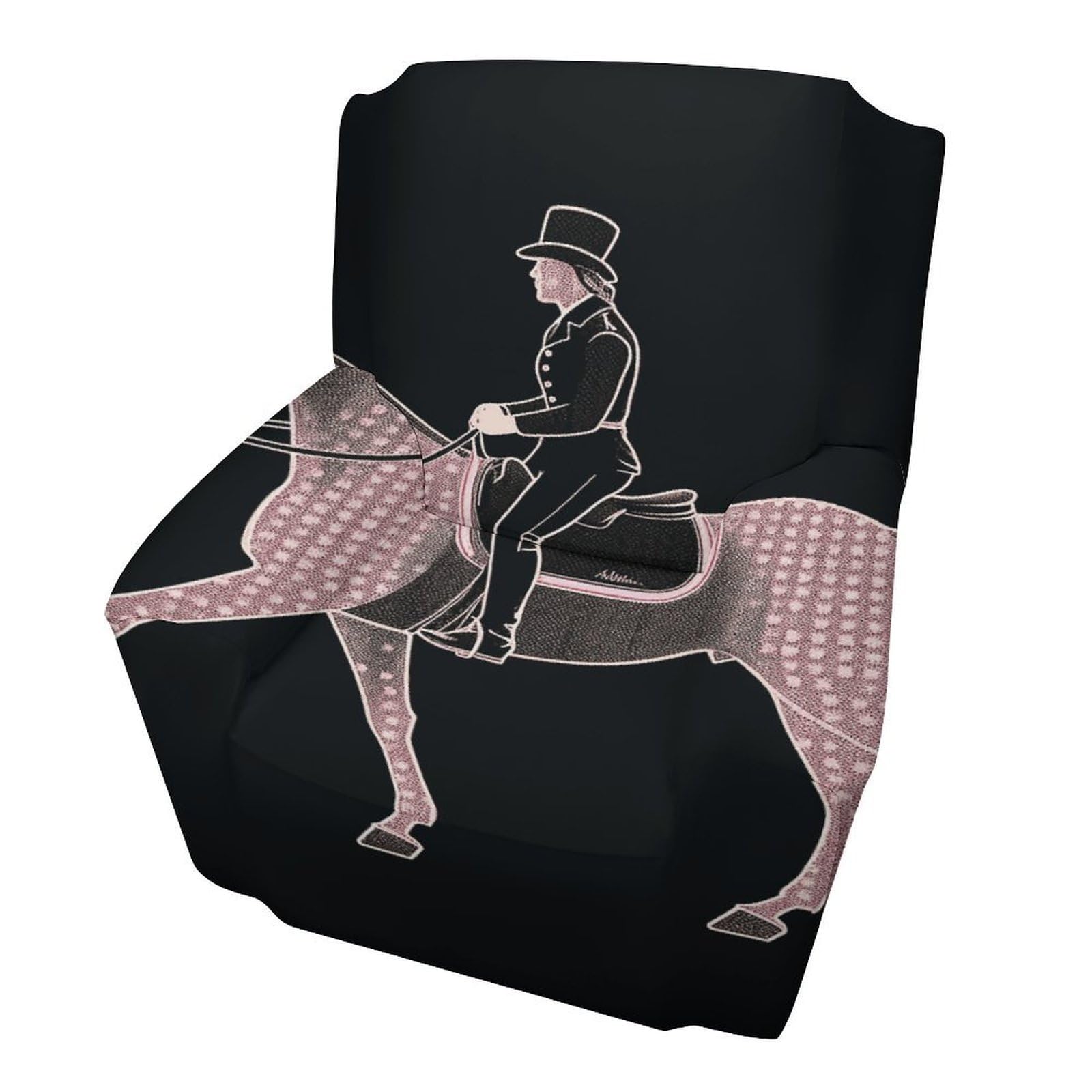 Fodpand Style Dressage Dressage Rider Horse Sofa Cover Soft 1 Seater Sofa Slipcover For Pets Washable,Couch Cover With Elastic Straps Furniture Protector