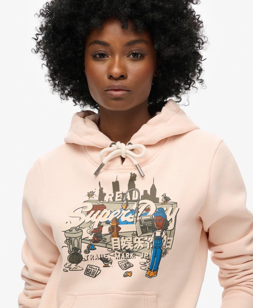 Superdry Sweat à capuche New York pour femme avec imprimé graphique