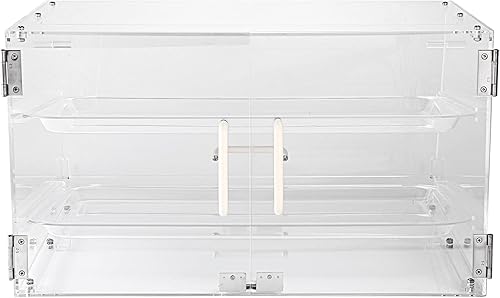 Miniatura 4 de Vitrina de pastelería con 2 bandejas con puertas delanteras y traseras - 21" x 17" x 12"