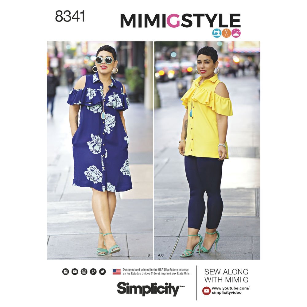 Patron couture Robes pour femme et legging Simplicity par Mimi G blanc