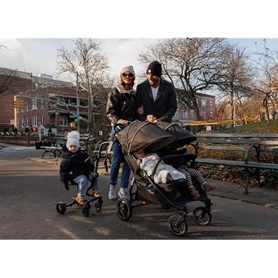 Valco Baby Slim Twin Stroller 2024 (Licorice) - Lightweight Double Stroller Side by Side, Compact Fold, Toddler Twin with Large SPF50 Canopy, Adjustable Footrest, and Reclining Seats