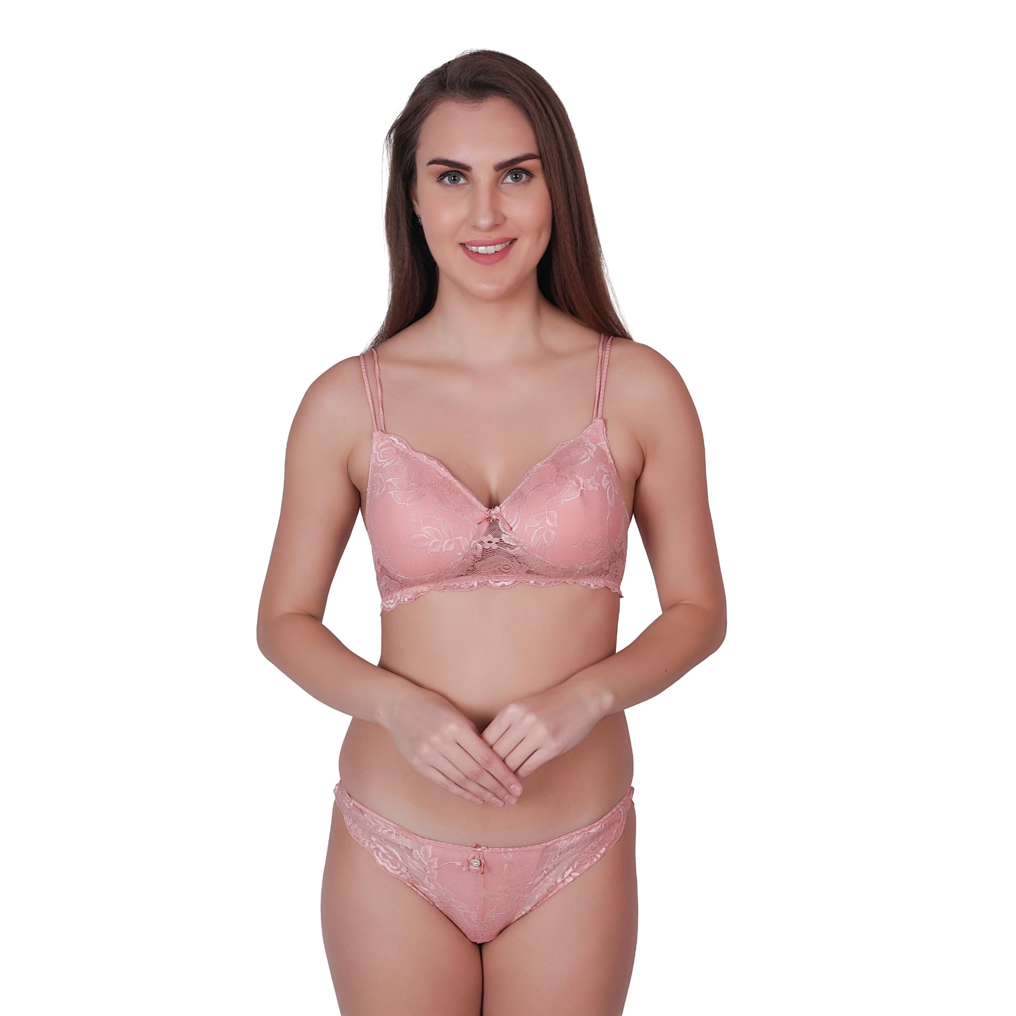 pronest Designer Women's Bra Panty Set Lace Push Up Non-Wired Solid Lingerie Set Bikini Set for Women Lingerie Set for Women & Girls-picture-23