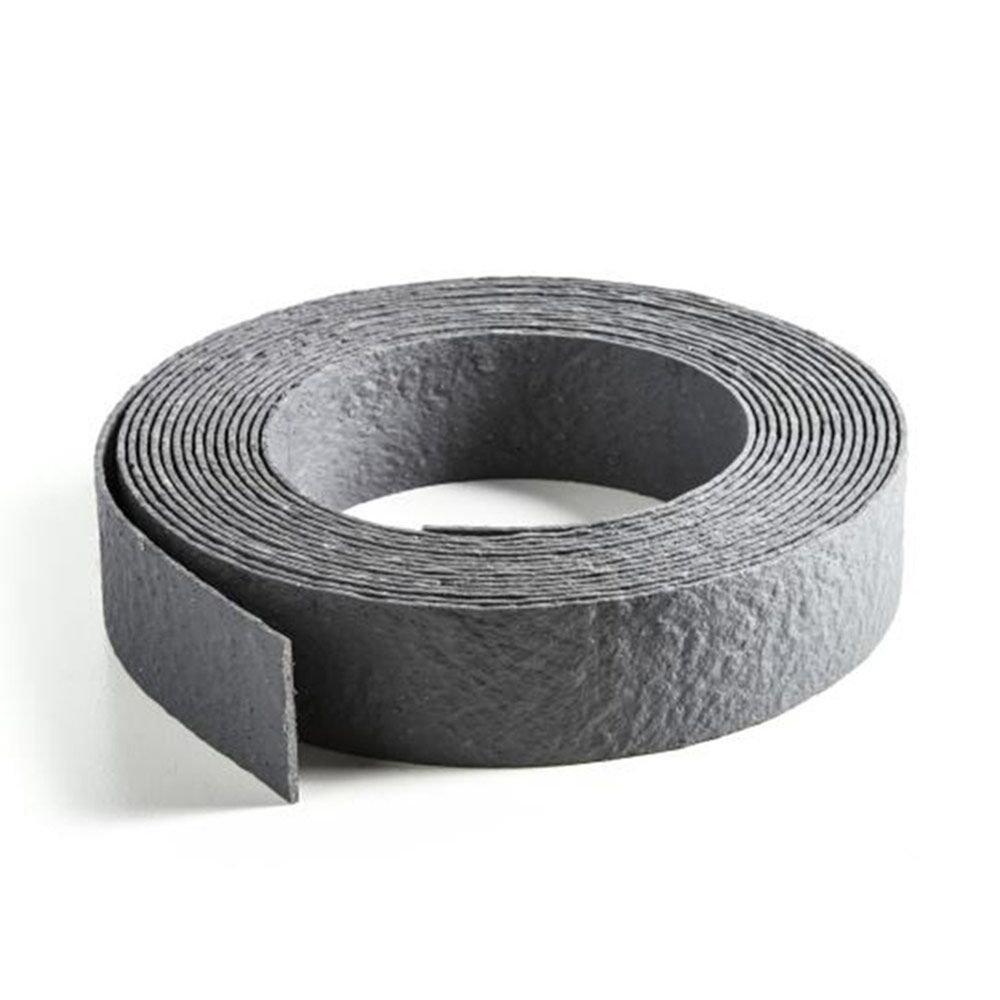 Ecolat Rasenkante aufgerollt, 25m x 14cm x 0,7cm, in grau, Beeteinfassung aus 100 % recyceltem Kunststoff