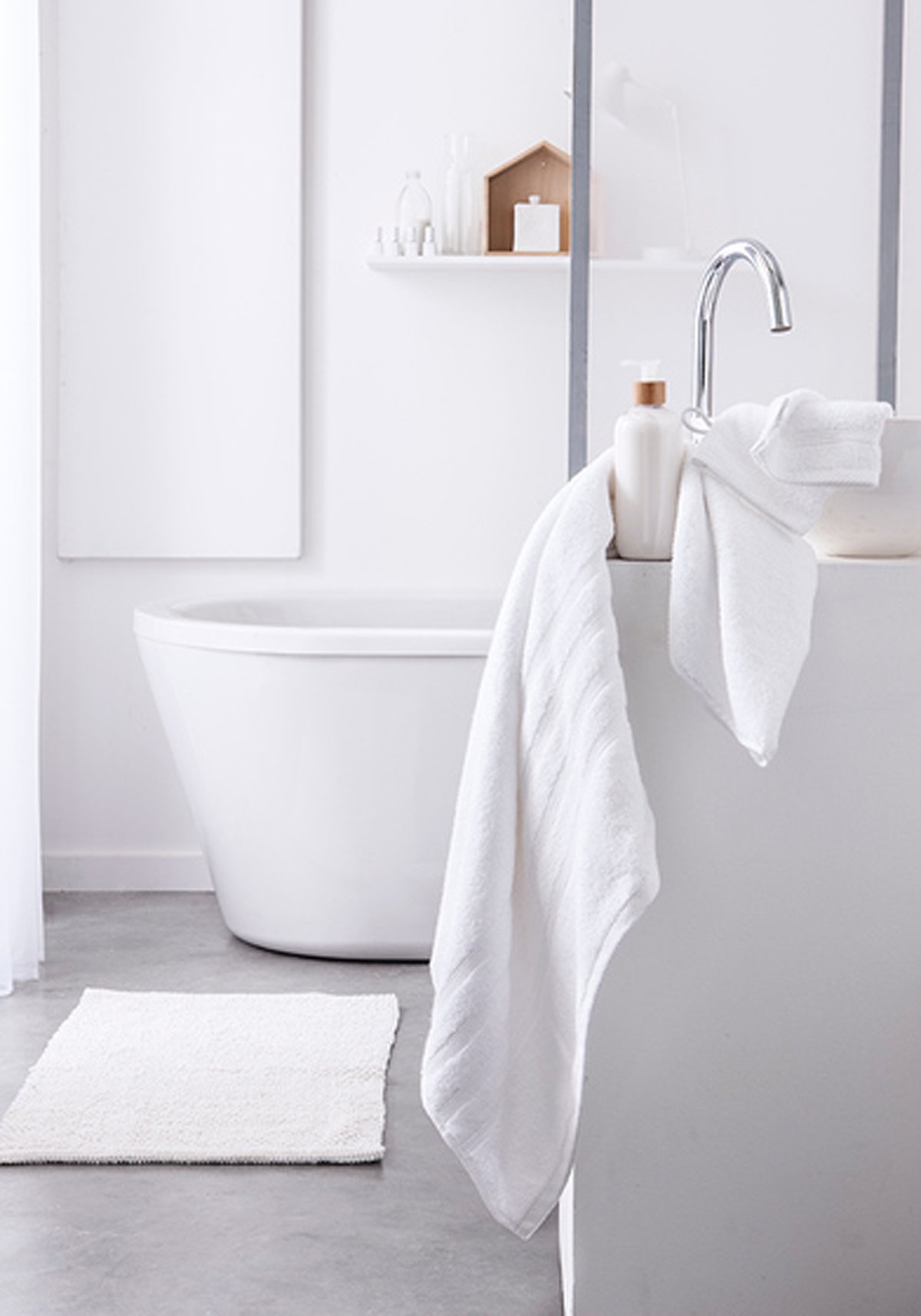 Today Large Bath Towel, Cotton, Chantilly, 90 cm, Chantilly Cream, 150x90 cm - Image 2
